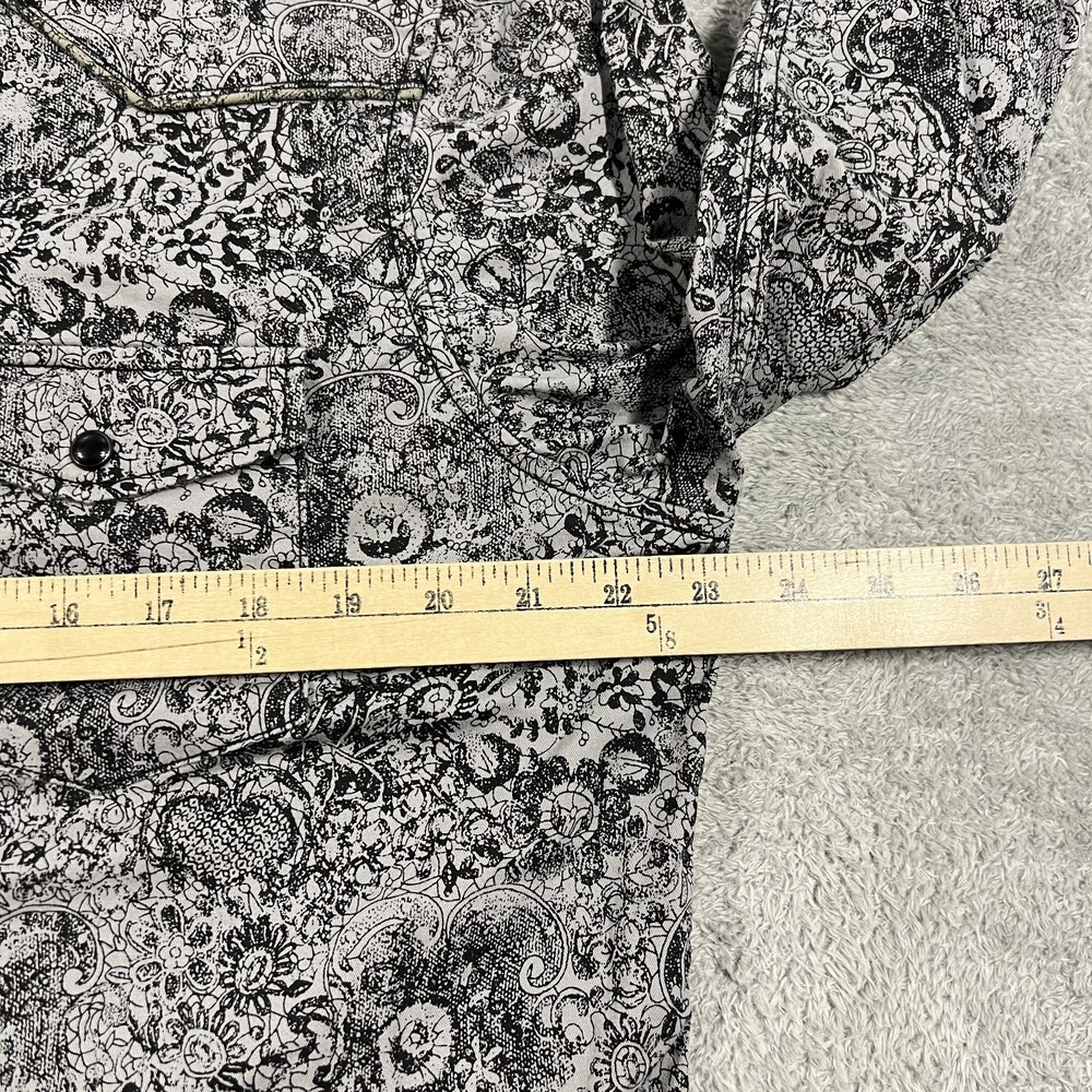 Rock Roll N Soul Pearl Snap Shirt Mens Large Floral Western Long Sleeve - Picture 6 of 11